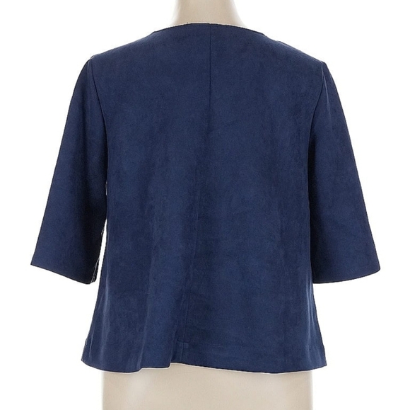 Eloquii Faux Suede Embroidered Top | Size 14 - EUC - Picture 3 of 4